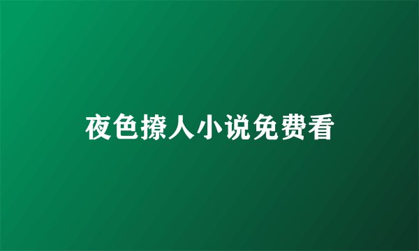 夜色撩人小说免费看