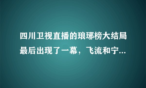 四川卫视直播的琅琊榜大结局最后出现了一幕,飞流和宁晨少阁主一起坐在一间屋子里,为刘翔泡好的茶拿给他?