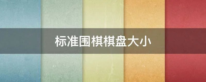 标准围棋棋盘大小