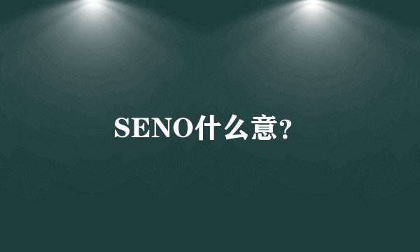 SENO什么意？