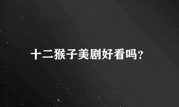 十二猴子美剧好看吗？