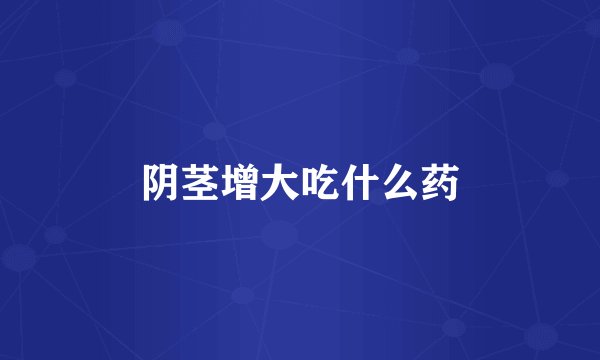 阴茎增大吃什么药