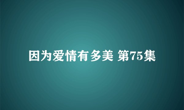 因为爱情有多美 第75集