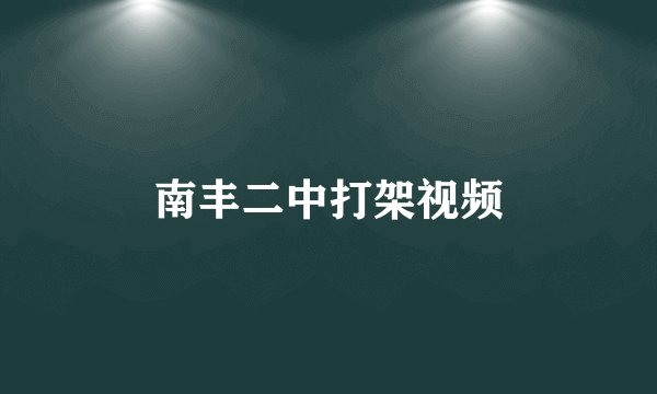 南丰二中打架视频