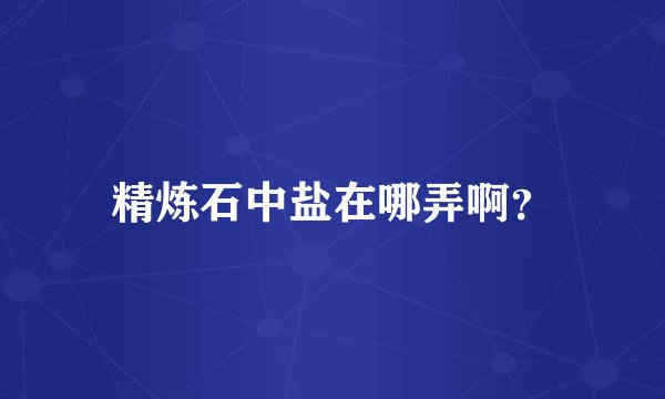 精炼石中盐在哪弄啊？