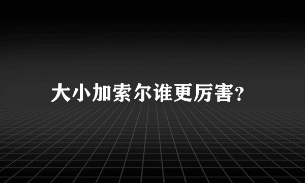 大小加索尔谁更厉害？