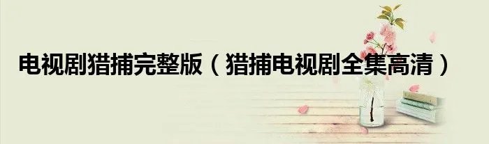 电视剧猎捕完整版（猎捕电视剧全集高清）