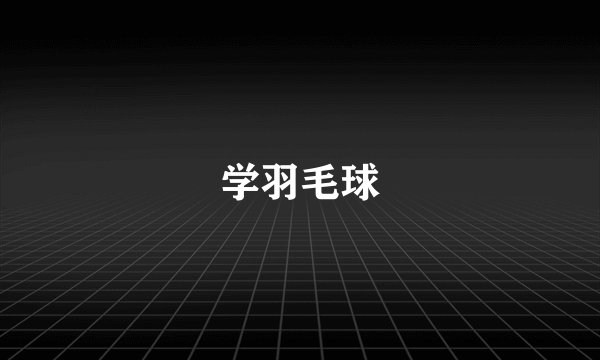 学羽毛球