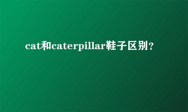 cat和caterpillar鞋子区别？