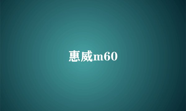 惠威m60