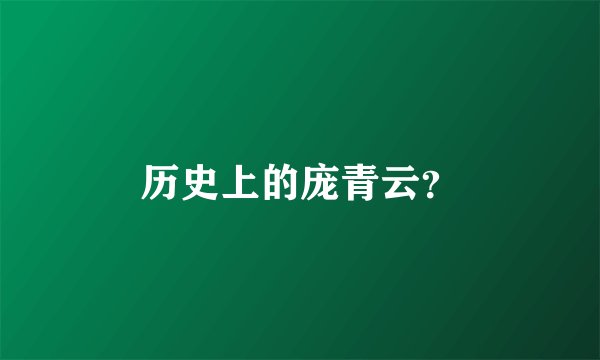 历史上的庞青云？
