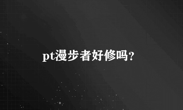 pt漫步者好修吗？