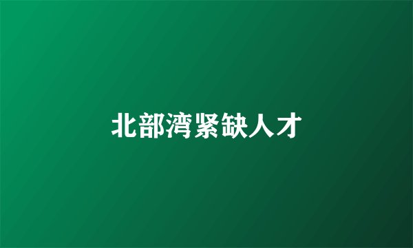 北部湾紧缺人才