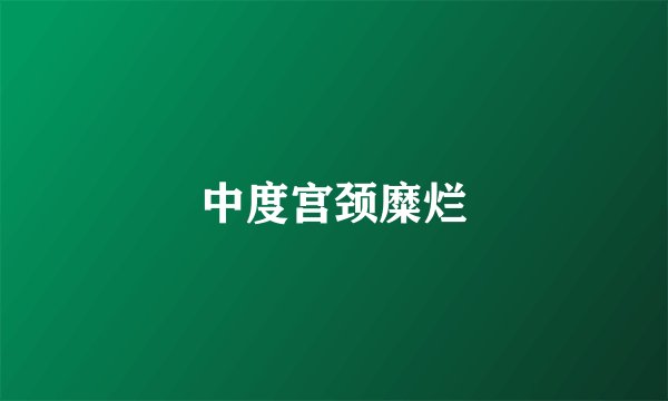 中度宫颈糜烂