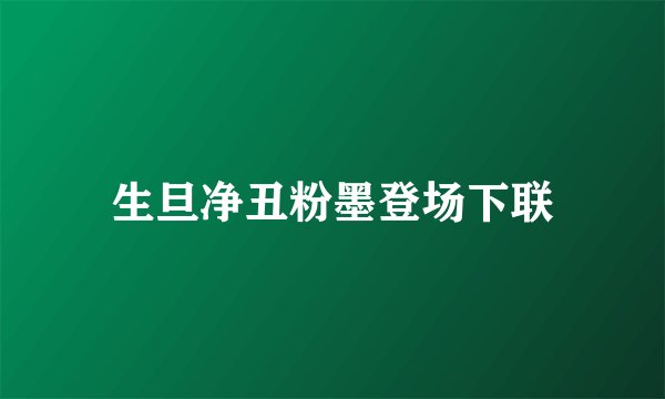 生旦净丑粉墨登场下联
