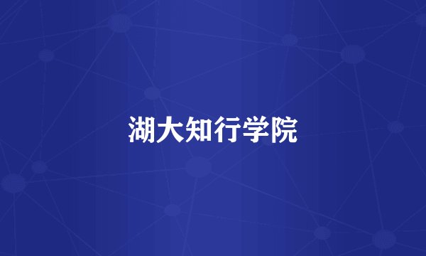 湖大知行学院