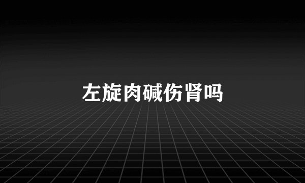 左旋肉碱伤肾吗
