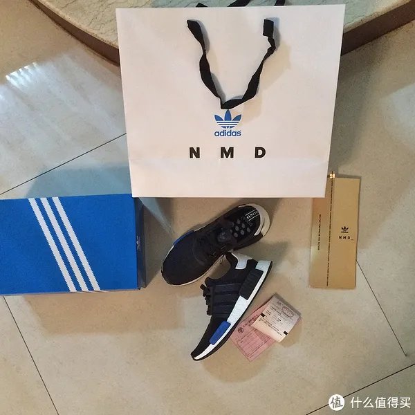 #首晒# Adidas 阿迪达斯 NMD Primeknit 东京城市蓝黑 限定跑鞋 开箱
