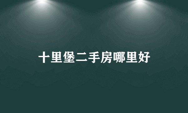 十里堡二手房哪里好