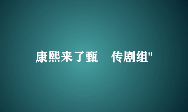 康熙来了甄嬛传剧组
