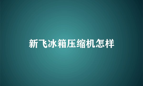 新飞冰箱压缩机怎样