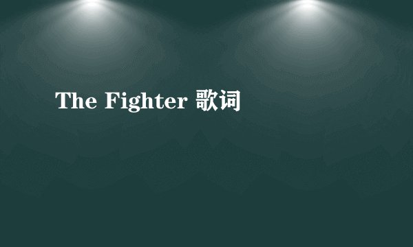 The Fighter 歌词