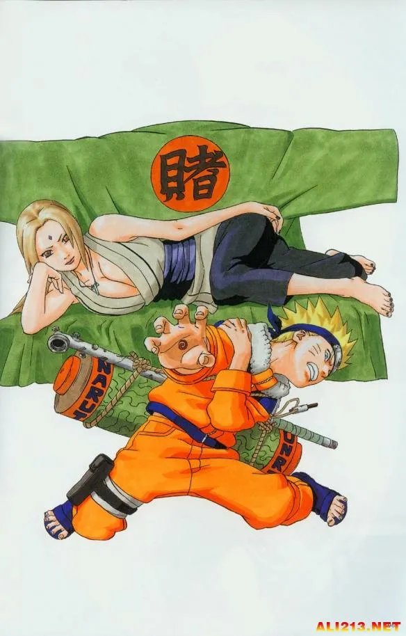 鸣人睡在纲手裆部!《火影忍者》曝光岸本新插画图集