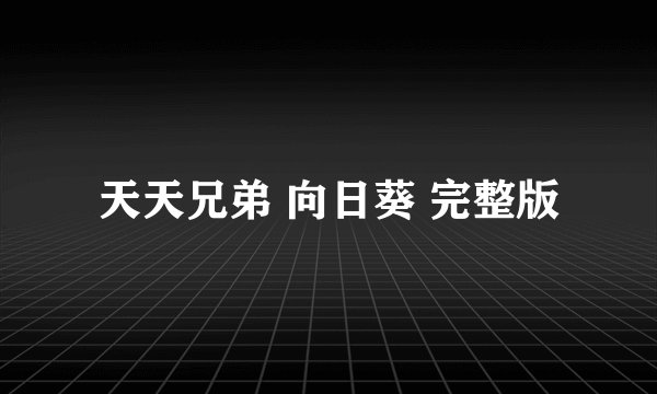 天天兄弟 向日葵 完整版