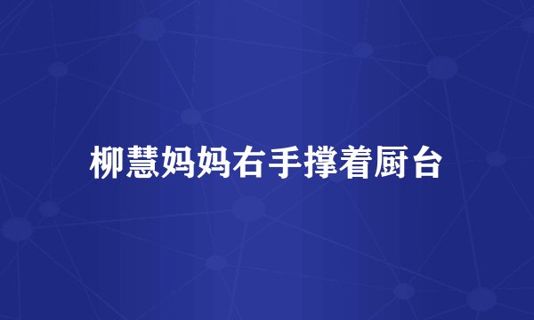 柳慧妈妈右手撑着厨台