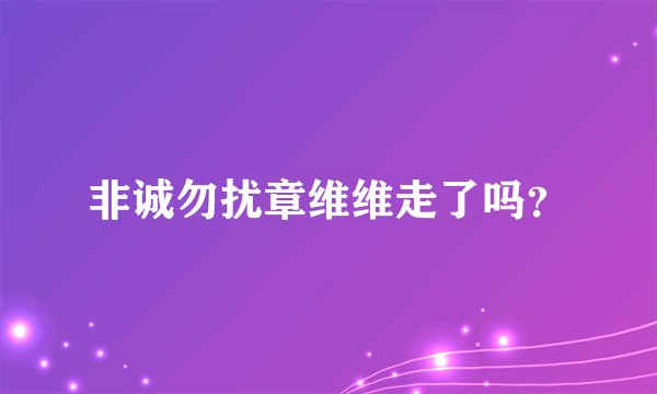 非诚勿扰章维维走了吗？