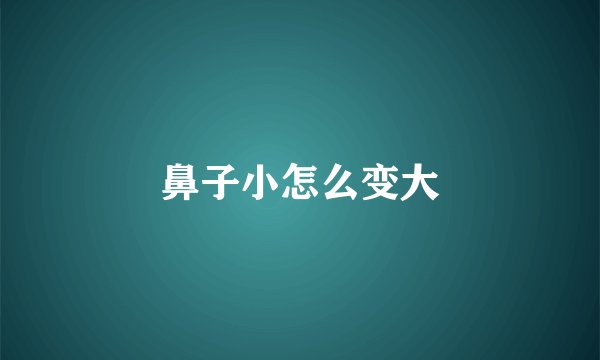 鼻子小怎么变大