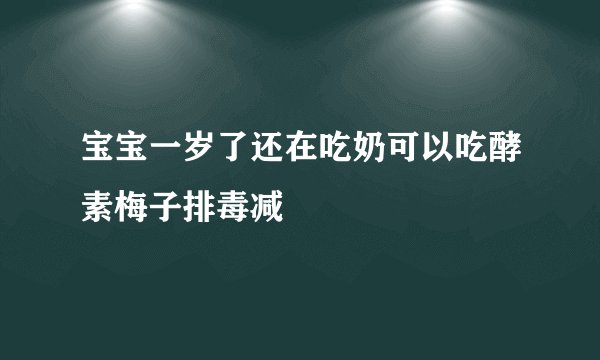 宝宝一岁了还在吃奶可以吃酵素梅子排毒减