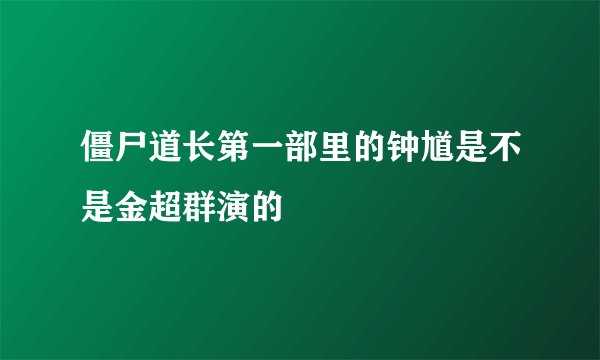 僵尸道长第一部里的钟馗是不是金超群演的
