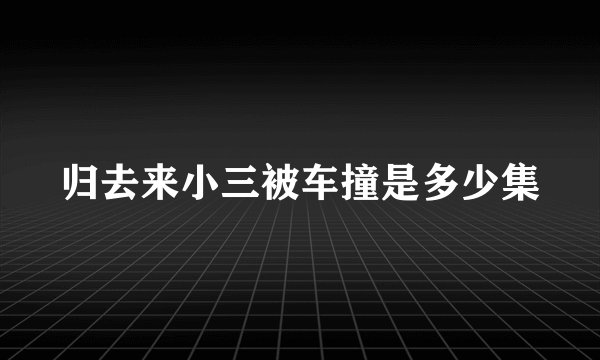 归去来小三被车撞是多少集