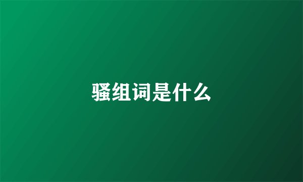 骚组词是什么