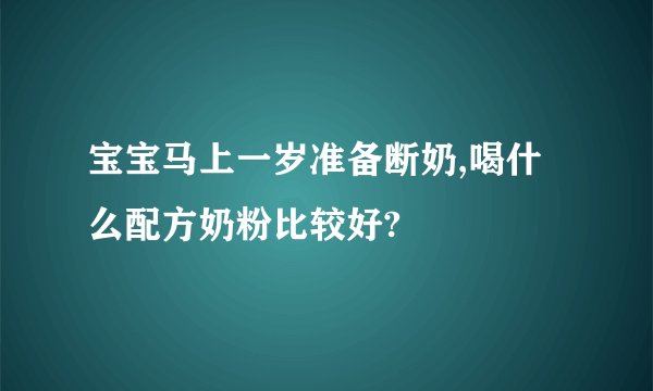 宝宝马上一岁准备断奶,喝什么配方奶粉比较好?