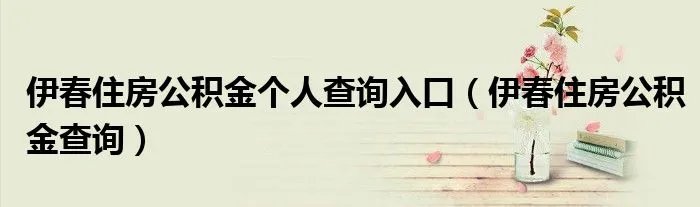 伊春住房公积金个人查询入口（伊春住房公积金查询）