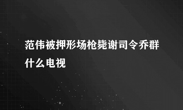 范伟被押形场枪毙谢司令乔群什么电视