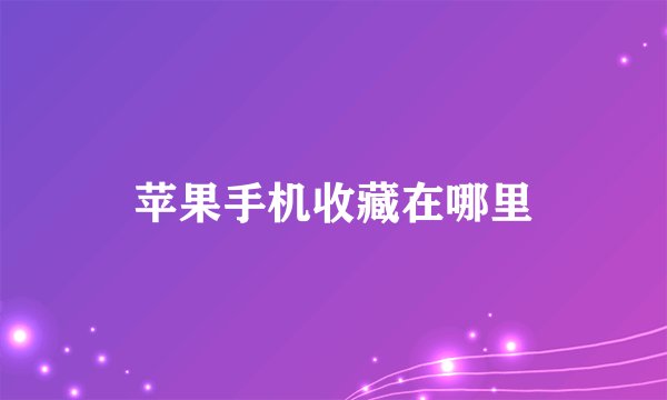 苹果手机收藏在哪里