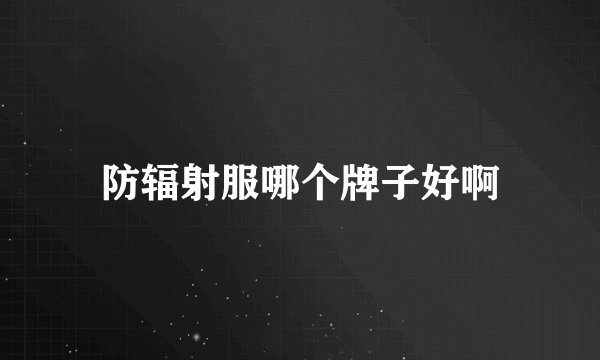 防辐射服哪个牌子好啊
