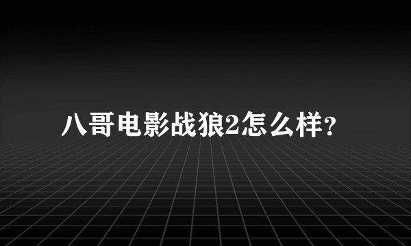 八哥电影战狼2怎么样？