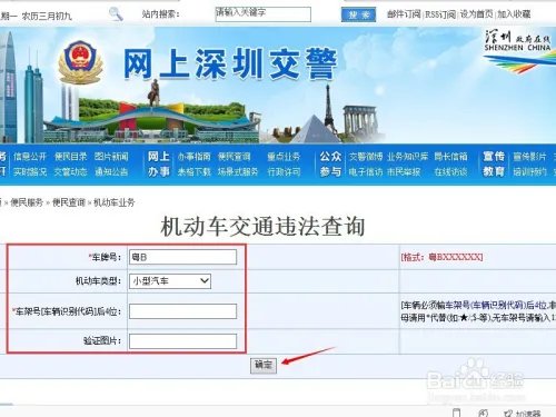 网上如何查询交通违章并交罚款?(深圳)