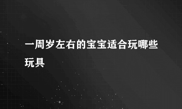 一周岁左右的宝宝适合玩哪些玩具