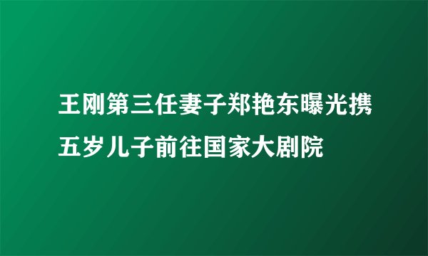 王刚第三任妻子郑艳东曝光携五岁儿子前往国家大剧院