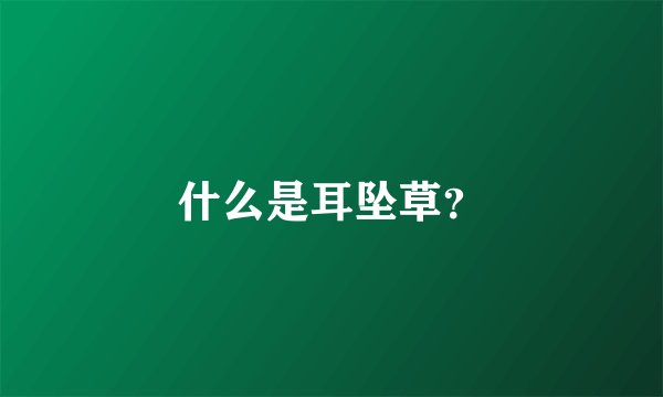 什么是耳坠草？