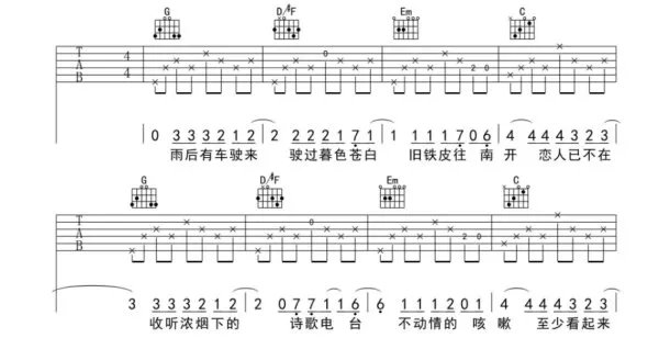 理想三旬吉他谱是?