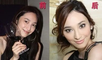 美瞳前后对比