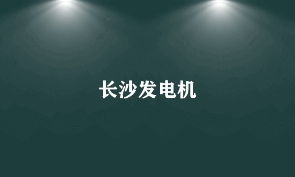 长沙发电机