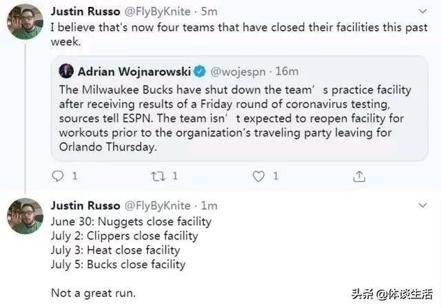新冠检测阳性的NBA球员越来越多,会对复赛产生什么影响?