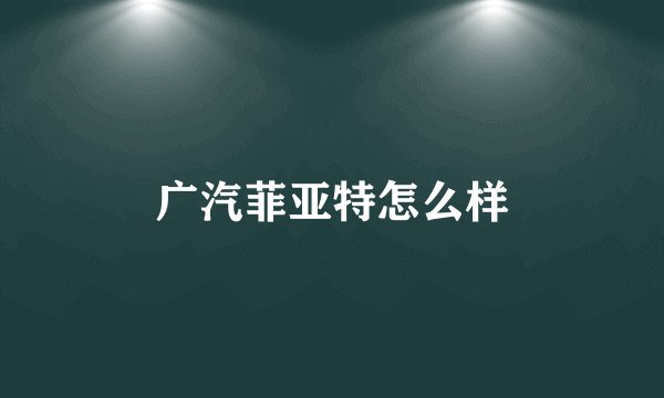 广汽菲亚特怎么样